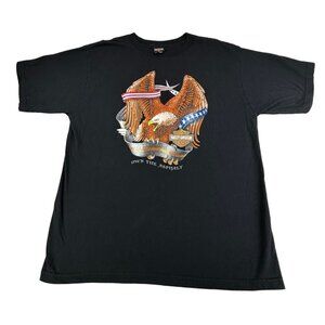 Harley Davidson T-Shirt Mens 2XL Black Eagle & "Own The Asphalt" Daytona 2005